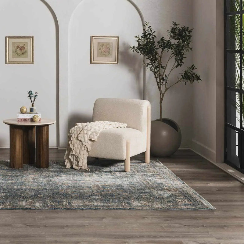 Mirabel Denim Blue Traditional Rug by Boutique Rugs