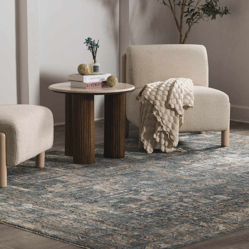 Mirabel Denim Blue Traditional Rug by Boutique Rugs