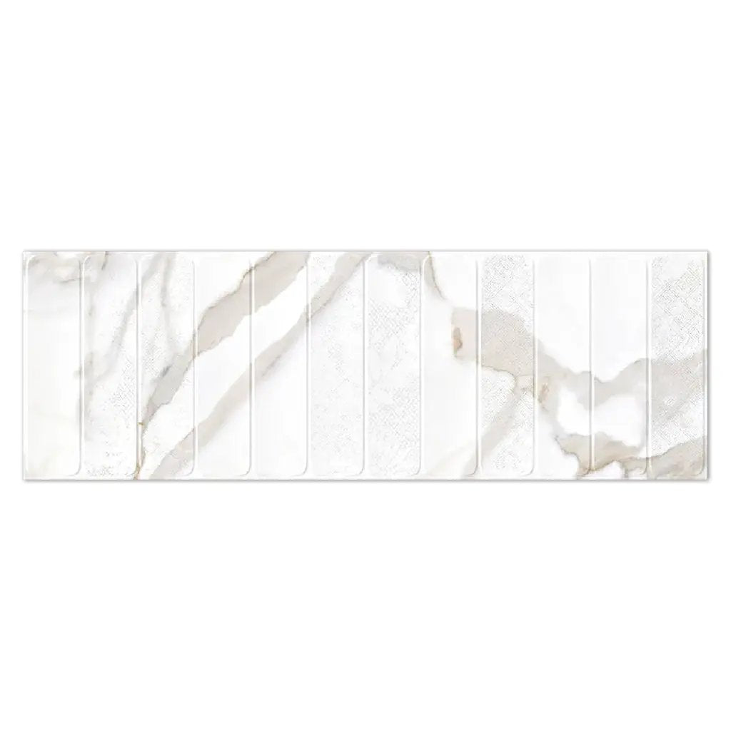 White Gray 16x48 Matte Ceramic Large Format Tile (3 pack, 15.5 sq ft/case) by Apollo Tile