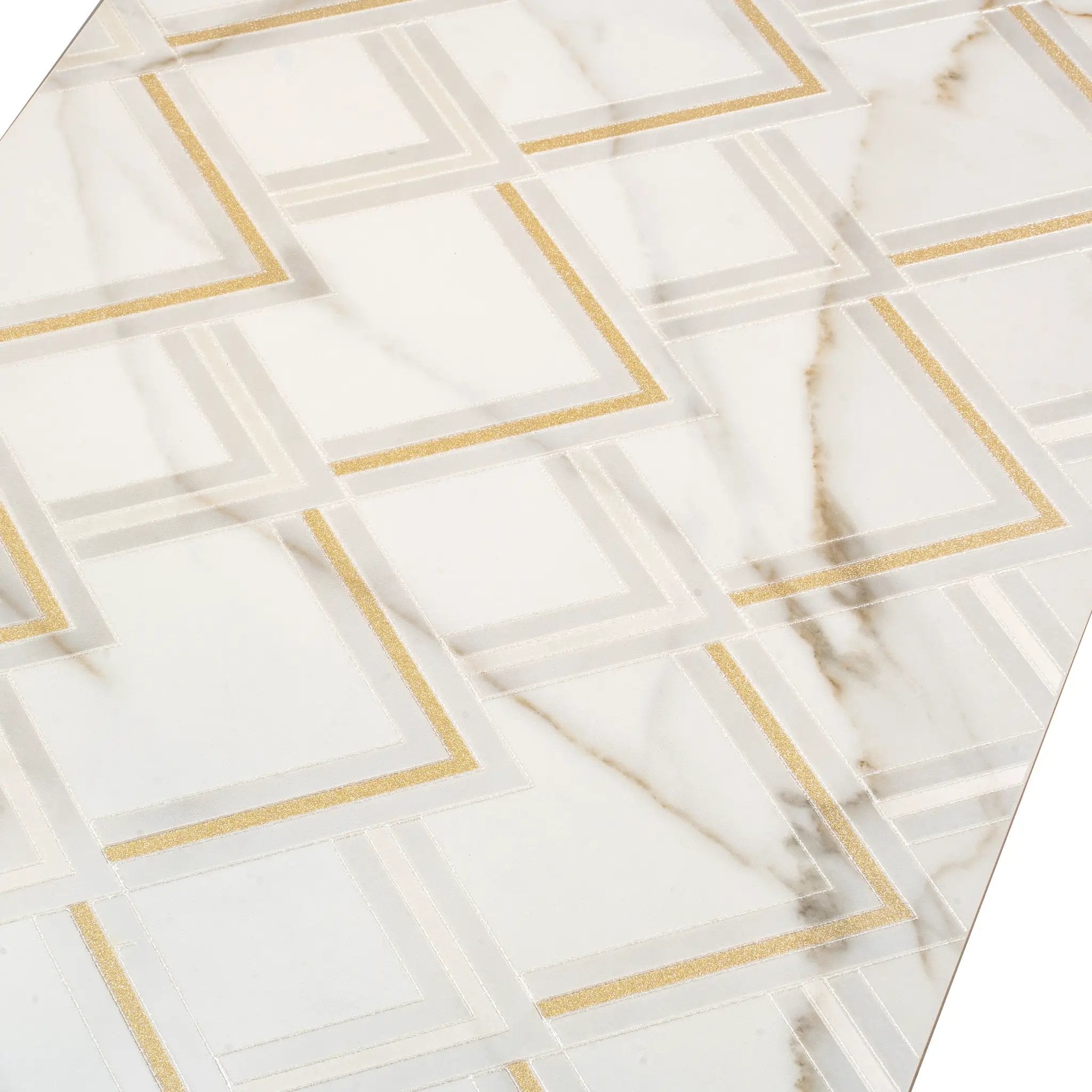 White Gold 24x48 Polished Diamond Porcelain Large Format Tile (1 pack, 7.75 sq ft/case) by Apollo Tile