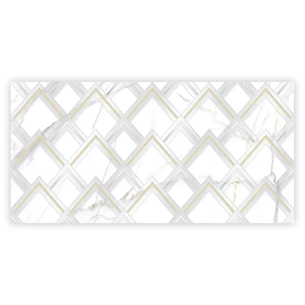 White Gold 24x48 Polished Diamond Porcelain Large Format Tile (1 pack, 7.75 sq ft/case) by Apollo Tile