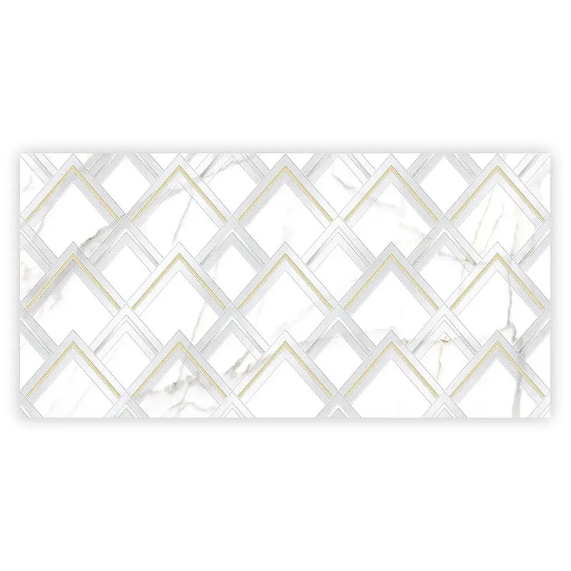 White Gold 24x48 Polished Diamond Porcelain Large Format Tile (1 pack, 7.75 sq ft/case) by Apollo Tile