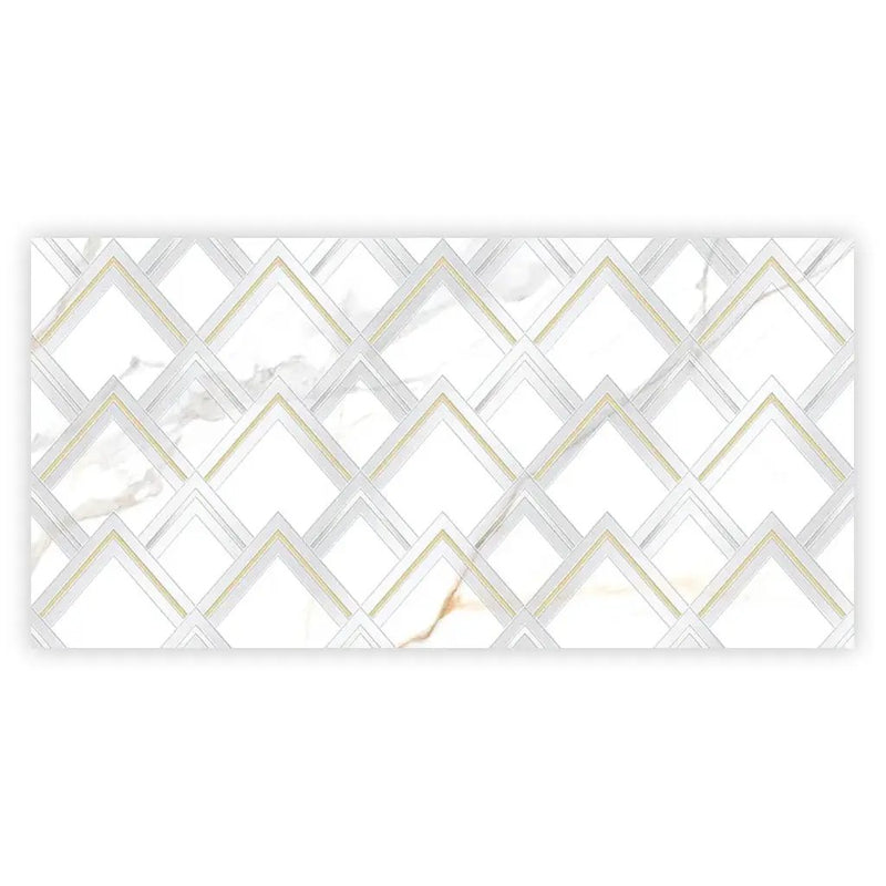 White Gold 24x48 Polished Diamond Porcelain Large Format Tile (1 pack, 7.75 sq ft/case) by Apollo Tile