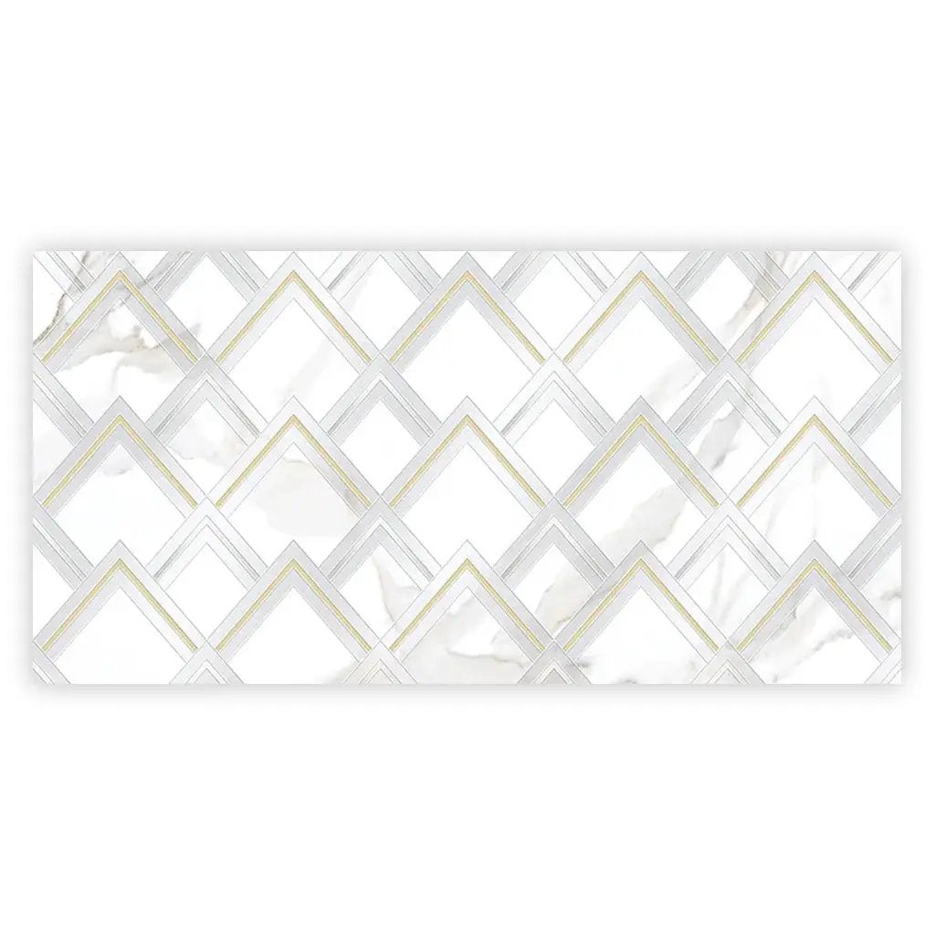 White Gold 24x48 Polished Diamond Porcelain Large Format Tile (1 pack, 7.75 sq ft/case) by Apollo Tile