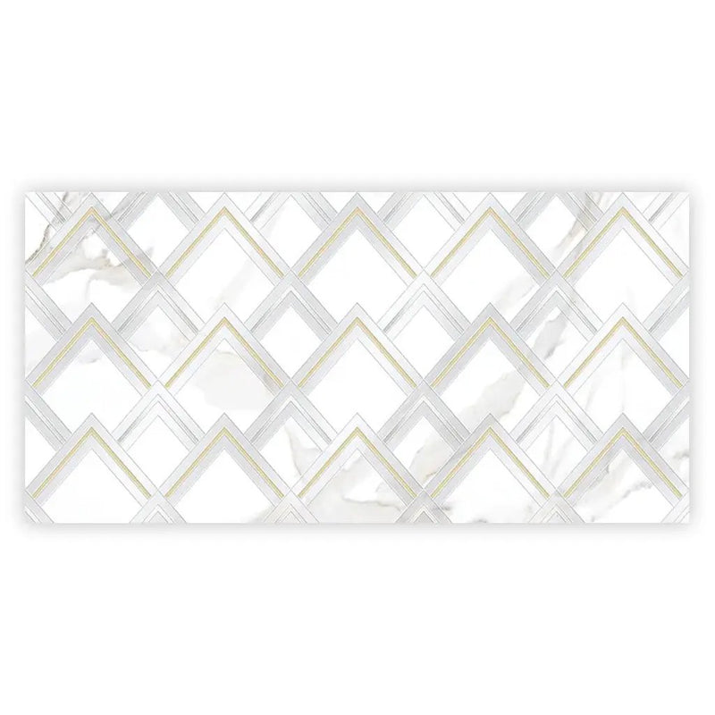 White Gold 24x48 Polished Diamond Porcelain Large Format Tile (1 pack, 7.75 sq ft/case) by Apollo Tile