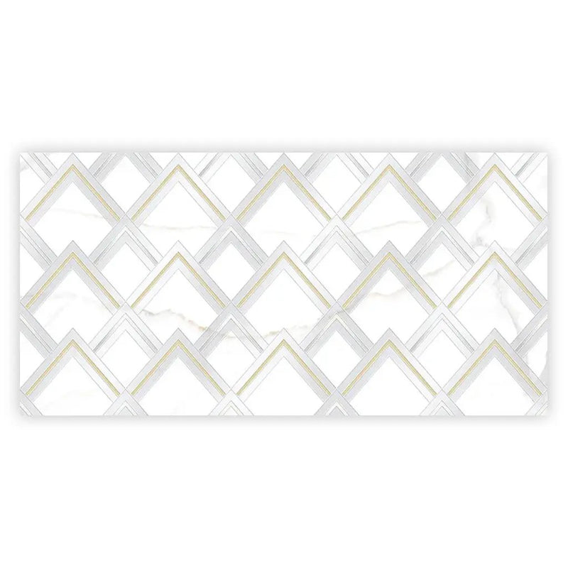 White Gold 24x48 Polished Diamond Porcelain Large Format Tile (1 pack, 7.75 sq ft/case) by Apollo Tile