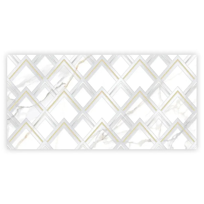 White Gold 24x48 Polished Diamond Porcelain Large Format Tile (1 pack, 7.75 sq ft/case) by Apollo Tile