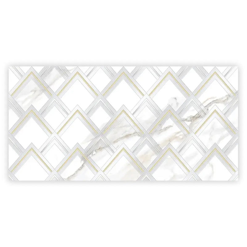 White Gold 24x48 Polished Diamond Porcelain Large Format Tile (1 pack, 7.75 sq ft/case) by Apollo Tile