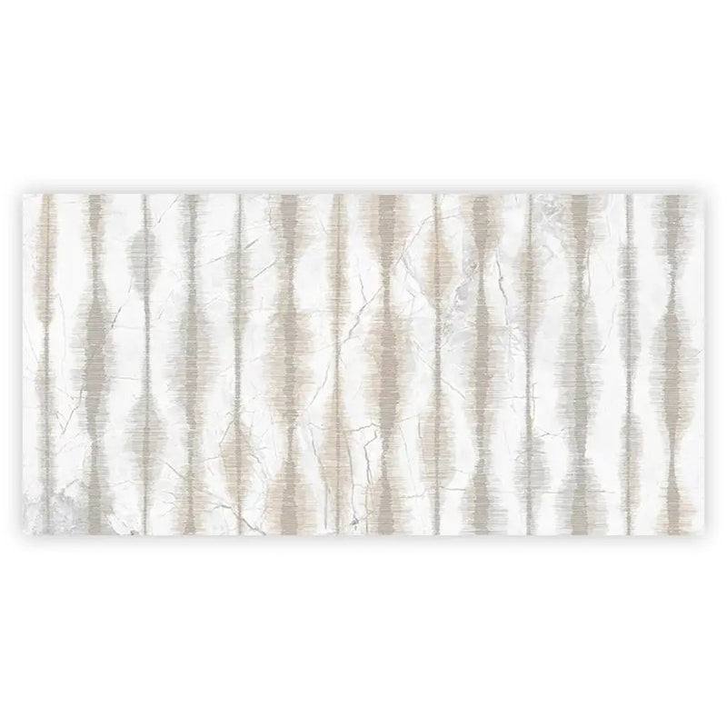Cream beige Crisp White 24x48 Polished Porcelain Large Format Tile (1 pack, 7.75 sq ft/case) by Apollo Tile