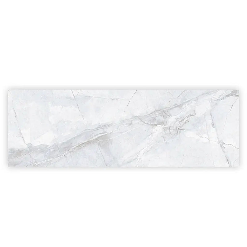 Light Grey White 16x48 Matte Ceramic Large Format Tile (3 pack, 15.5 sq ft/case) by Apollo Tile
