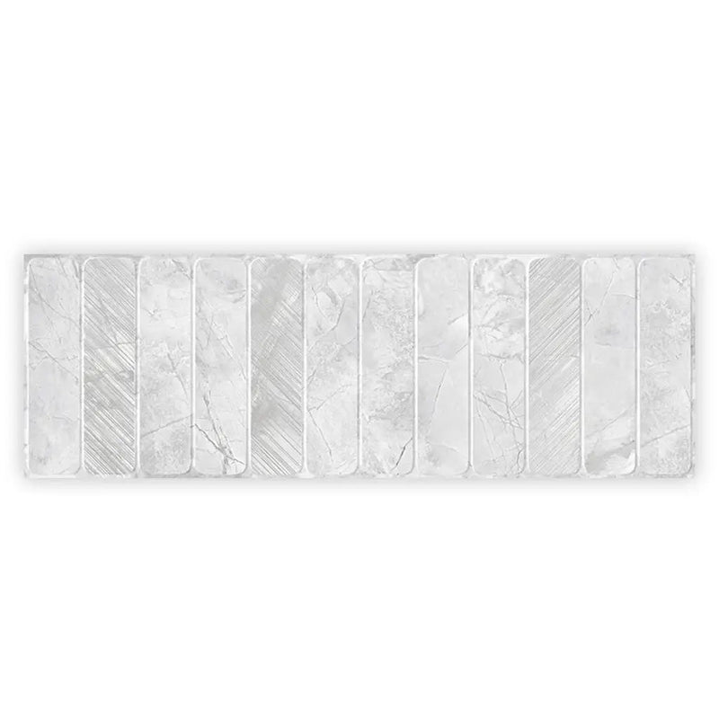 Soft Gray White 16x48 Matte Ceramic Large Format Tile (3 pack, 15.5 sq ft/case) by Apollo Tile