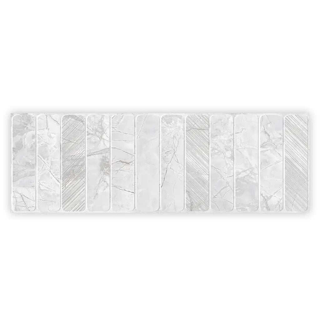 Soft Gray White 16x48 Matte Ceramic Large Format Tile (3 pack, 15.5 sq ft/case) by Apollo Tile