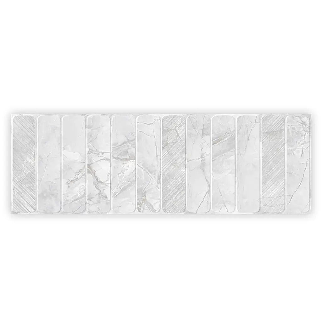 Soft Gray White 16x48 Matte Ceramic Large Format Tile (3 pack, 15.5 sq ft/case) by Apollo Tile