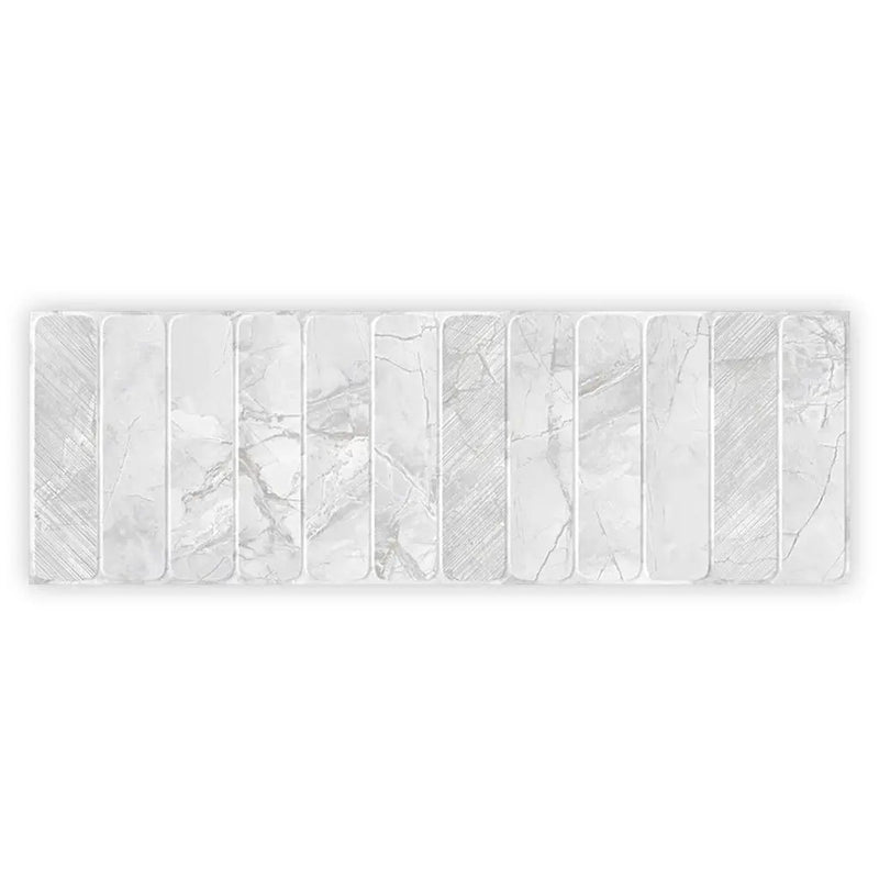 Soft Gray White 16x48 Matte Ceramic Large Format Tile (3 pack, 15.5 sq ft/case) by Apollo Tile
