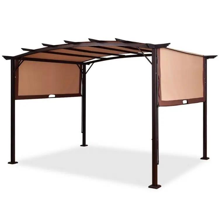 12 ft x 9 ft Steel Outdoor Pergola Gazebo Canopy Sun Shelter by HomePacific
