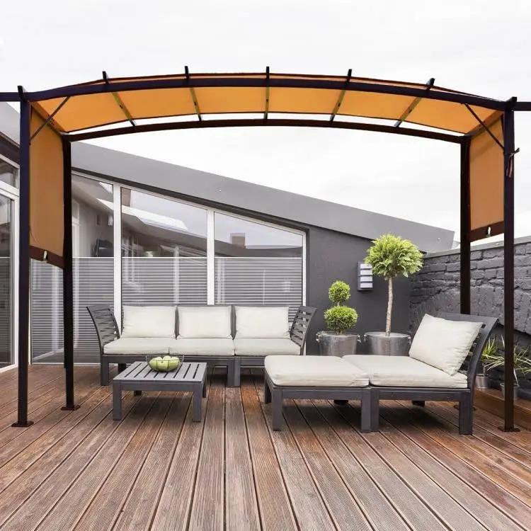 12 ft x 9 ft Steel Outdoor Pergola Gazebo Canopy Sun Shelter by HomePacific