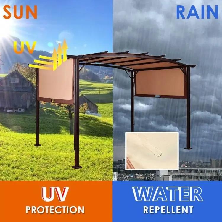 12 ft x 9 ft Steel Outdoor Pergola Gazebo Canopy Sun Shelter by HomePacific
