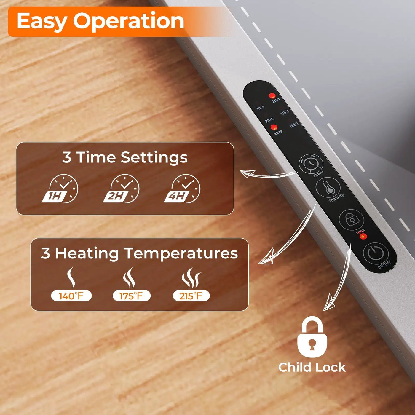 Food Warming Mat Rollable and Portable Electric Warming Tray with Fasting Heating by DirectDeals
