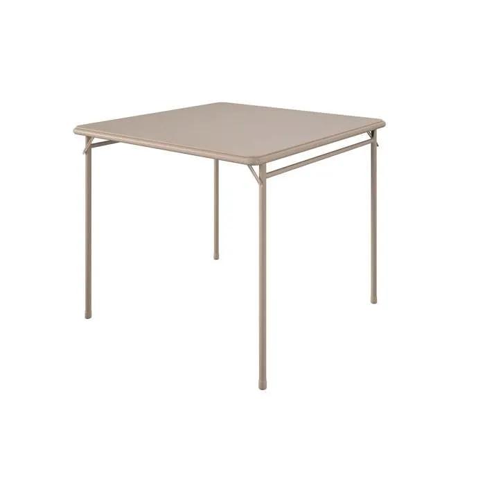 5-Piece Square Folding Dining Table with 4 Chairs Guest Set Game Table - Beige by HomePacific