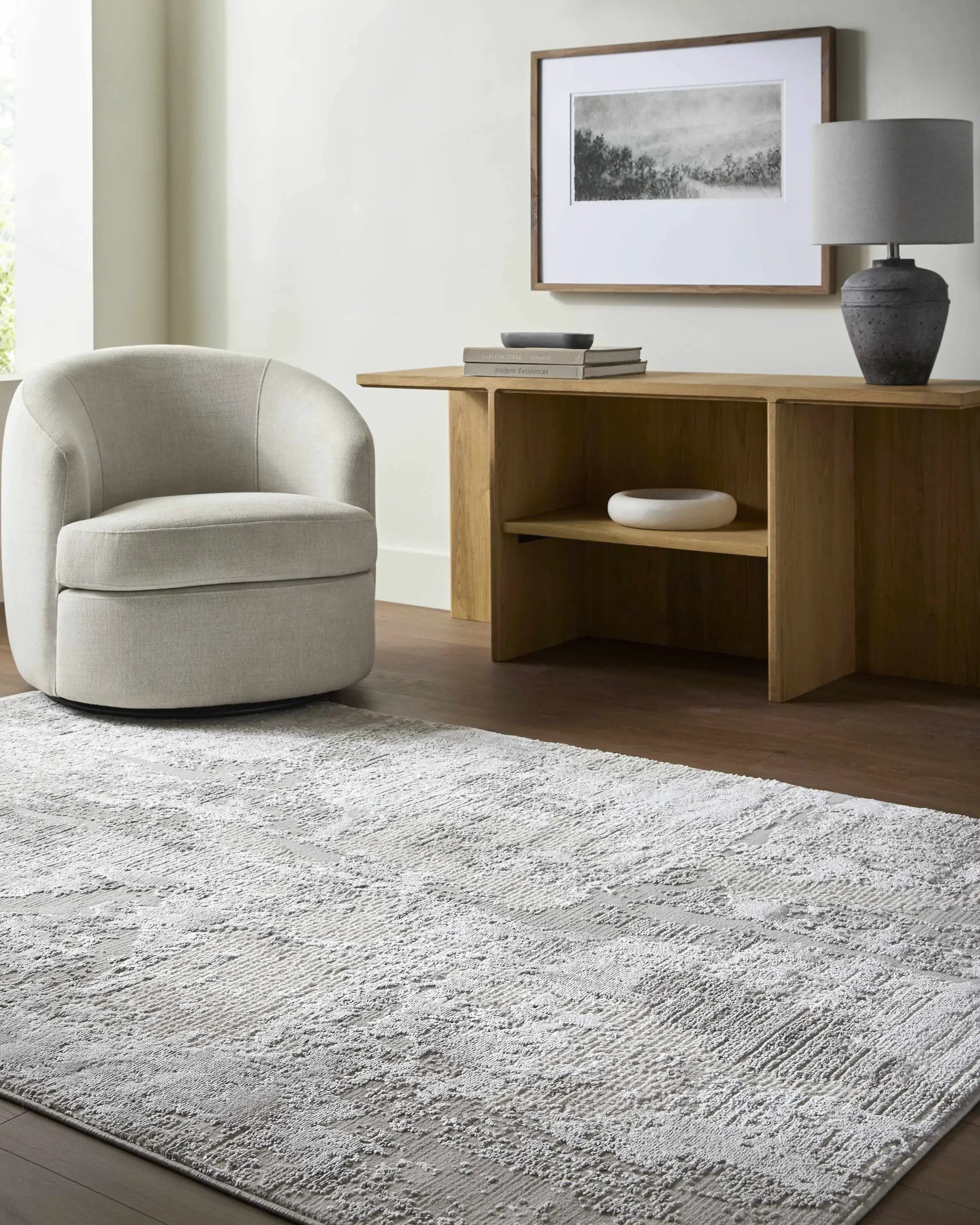 Chroma Abstract Cream Area Rug by Boutique Rugs