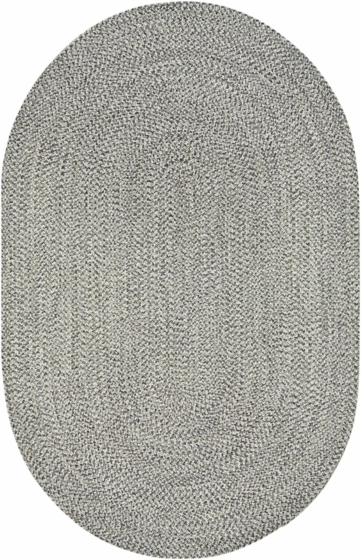 Cream Charcoal Braided Faux Jute Outdoor Rug by Boutique Rugs