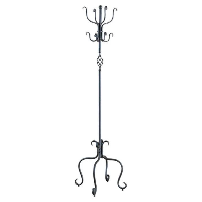 Decorative and Functional Black Metal Coat Rack Entryway Hall Tree by HomePacific