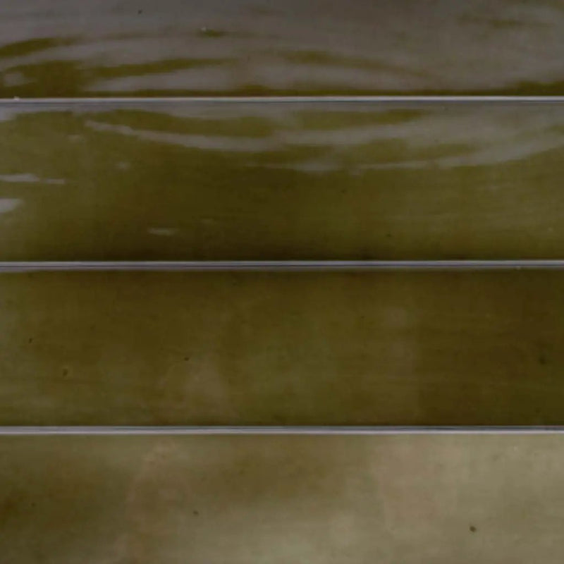 Olive Green 2.6x16 Glossy Ceramic Subway Tile (38 pack, 10.76 sq ft/case) by Apollo Tile