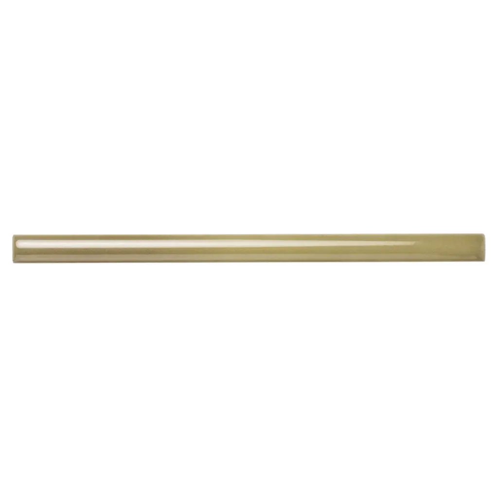 Olive Green 0.5x8 Glossy Ceramic Pencil Tile Trim (10 pack, 0.3 sq ft/case) by Apollo Tile