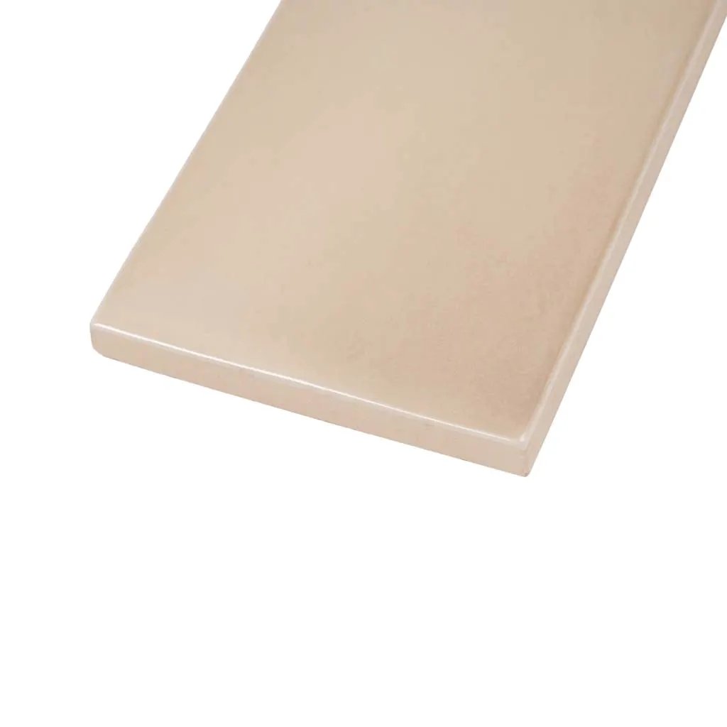 Beige 2.6x16 Glossy Ceramic Subway Tile (38 pack, 10.76 sq ft/case) by Apollo Tile