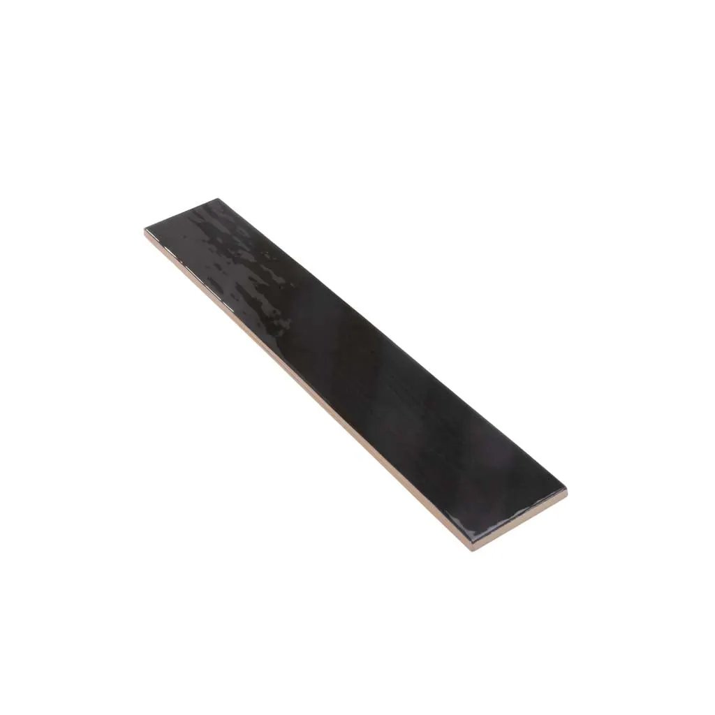 Black 2.6x16 Glossy Ceramic Subway Tile (38 pack, 10.76 sq ft/case) by Apollo Tile