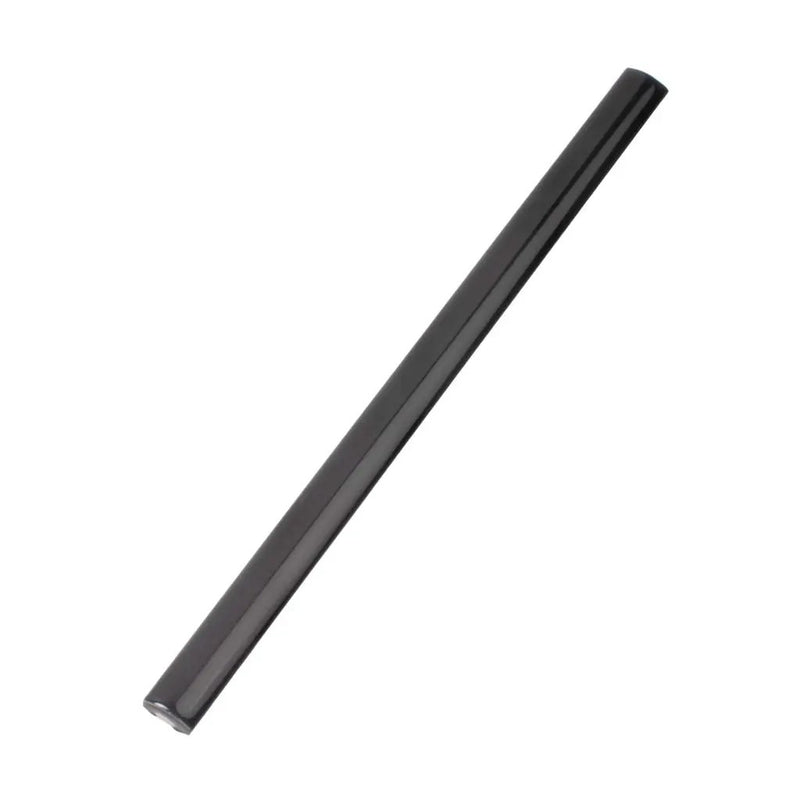 Black 0.5x8 Ceramic Glossy Pencil Tile Trim (10 pack, 0.3 sq ft/case) by Apollo Tile