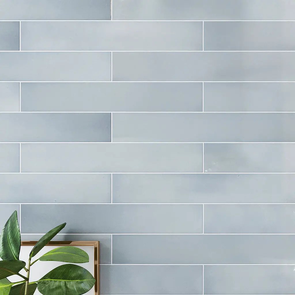 Benjamin Moore Smoke 2.6x16 Glossy Ceramic Subway Tile (38 pack, 10.76 sq ft/case) by Apollo Tile