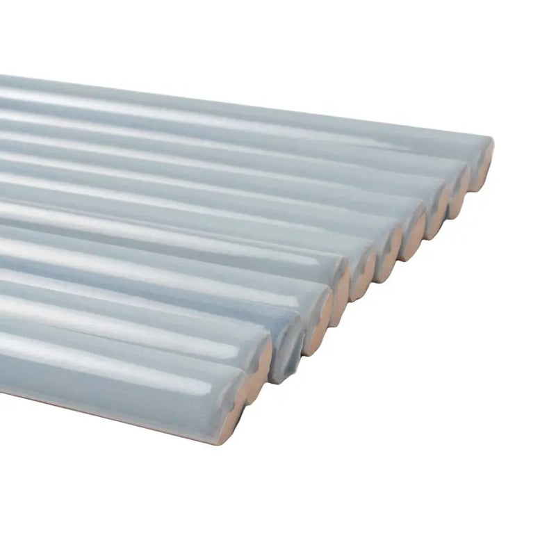 Benjamin Moore Smoke 0.5x8 Glossy Ceramic Pencil Tile Trim (10 pack, 0.3 sq ft/case) by Apollo Tile