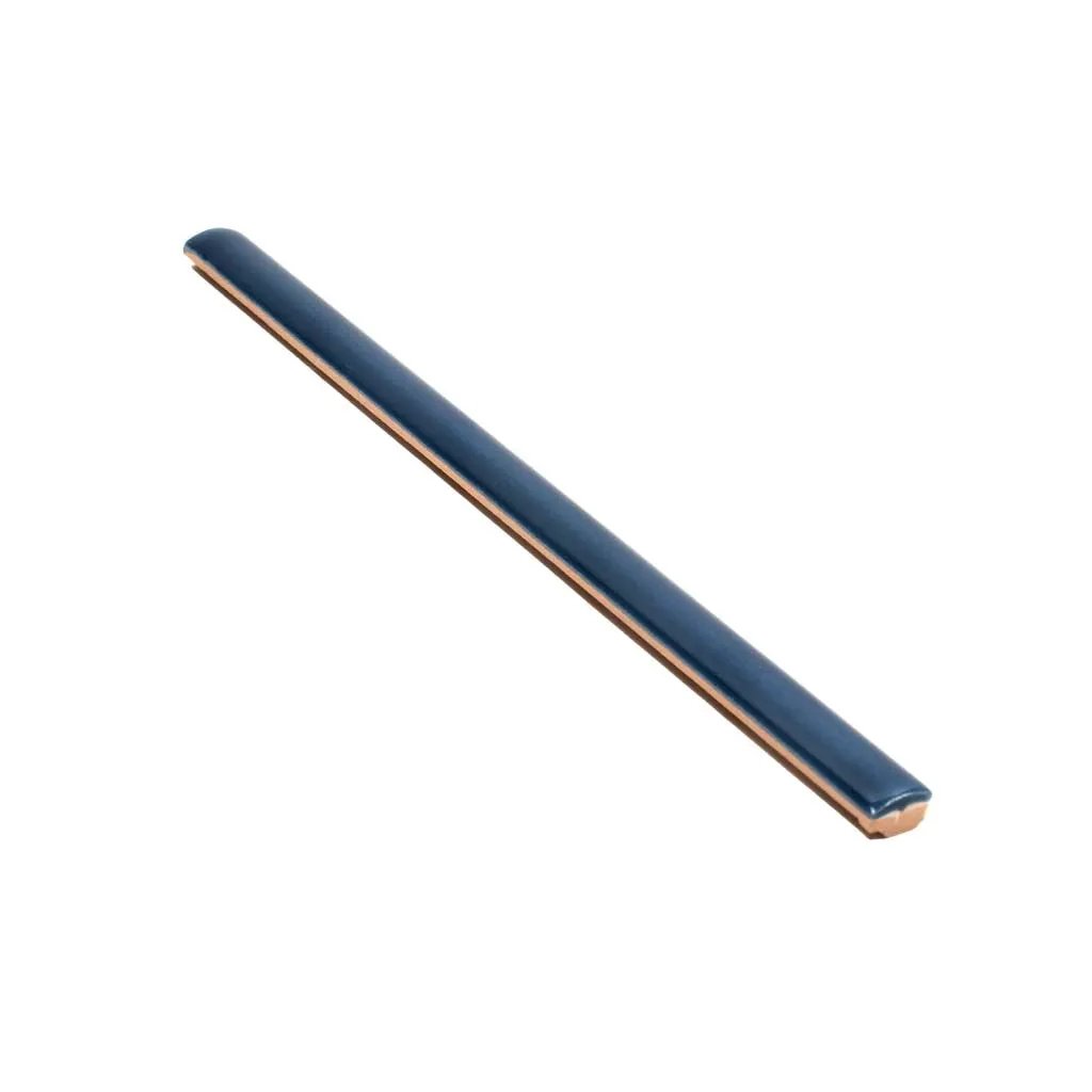 Navy Blue 0.5x8 Glossy Ceramic Pencil Tile Trim (10 pack, 0.3 sq ft/case) by Apollo Tile