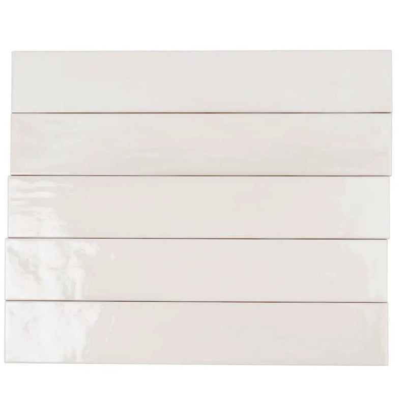 Ivory White 2.6x16 Glossy Ceramic Subway Tile (38 pack, 10.76 sq ft/case) by Apollo Tile