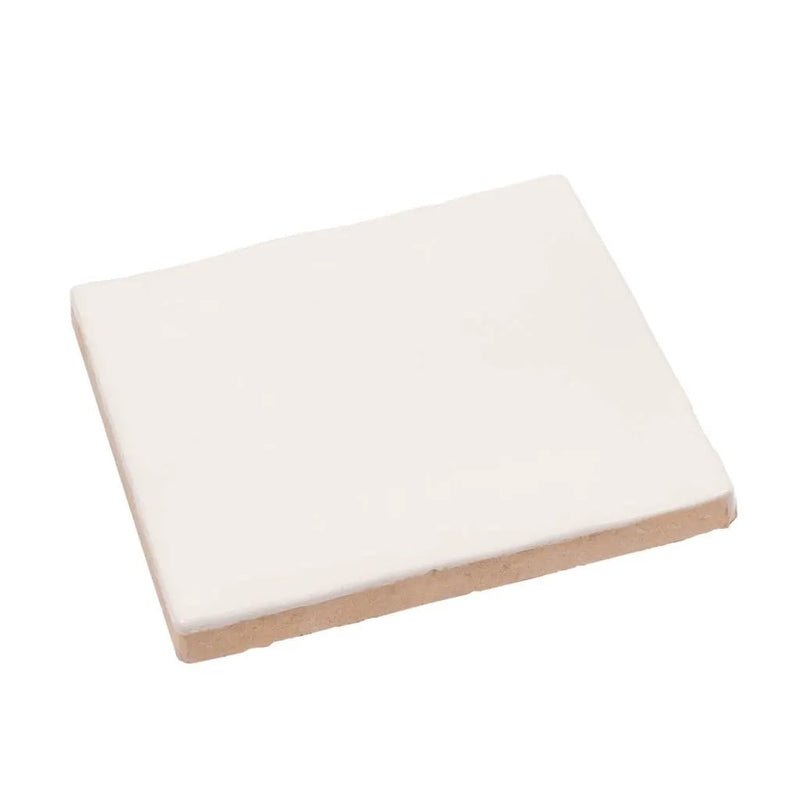 Ivory White 4x4 Glossy Square Ceramic Tile (60 pack, 6.46 sq ft/case) by Apollo Tile