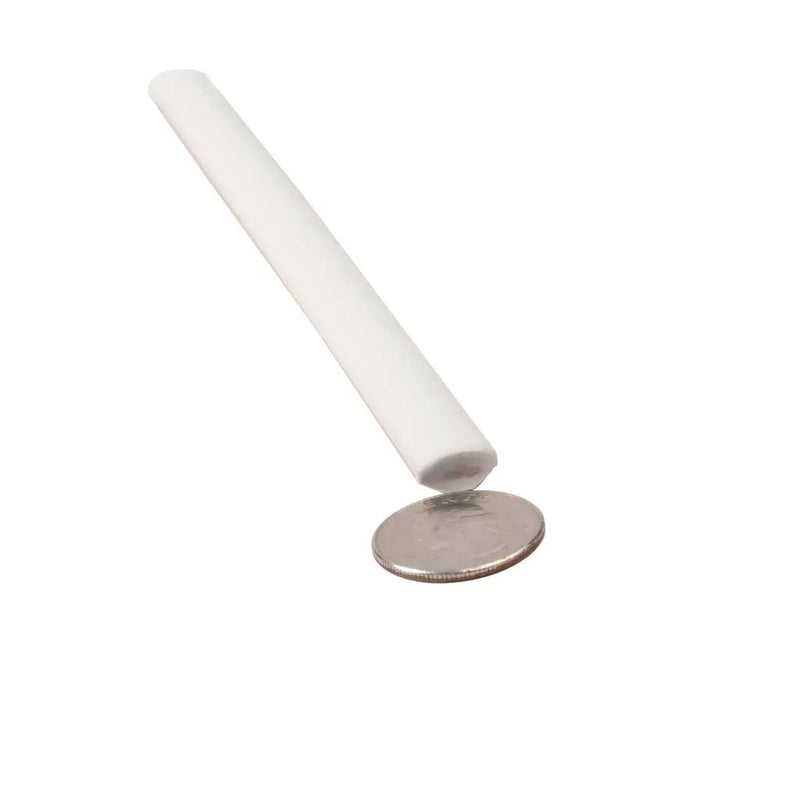 Ivory White 0.5x8 Glossy Ceramic Pencil Tile Trim (10 pack, 0.3 sq ft/case) by Apollo Tile