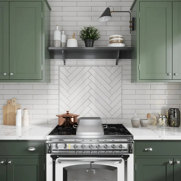 Ivory White 2.6x16 Glossy Ceramic Subway Tile (38 pack, 10.76 sq ft/case), photo 2 of 10