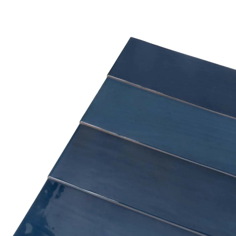 Navy Blue 2.6x16 Glossy Ceramic Subway Tile (38 pack, 10.76 sq ft/case) by Apollo Tile