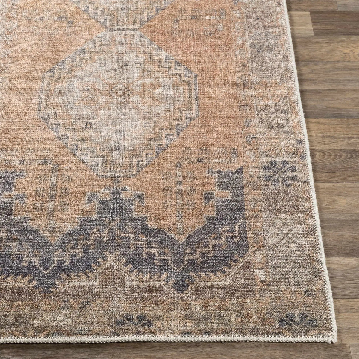 Carrabelle Peach Washable Area Rug - Clearance, photo 15 of 20