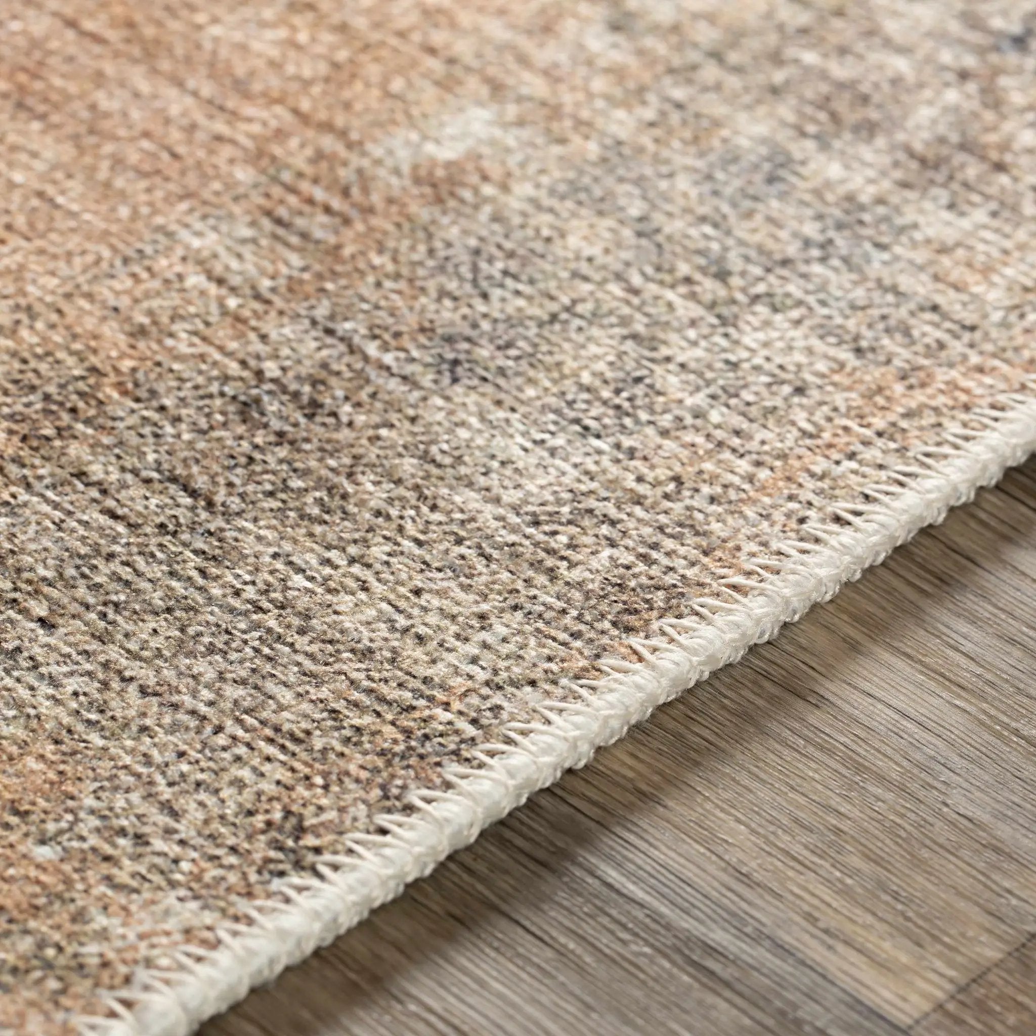 Carrabelle Peach Washable Area Rug - Clearance by Boutique Rugs