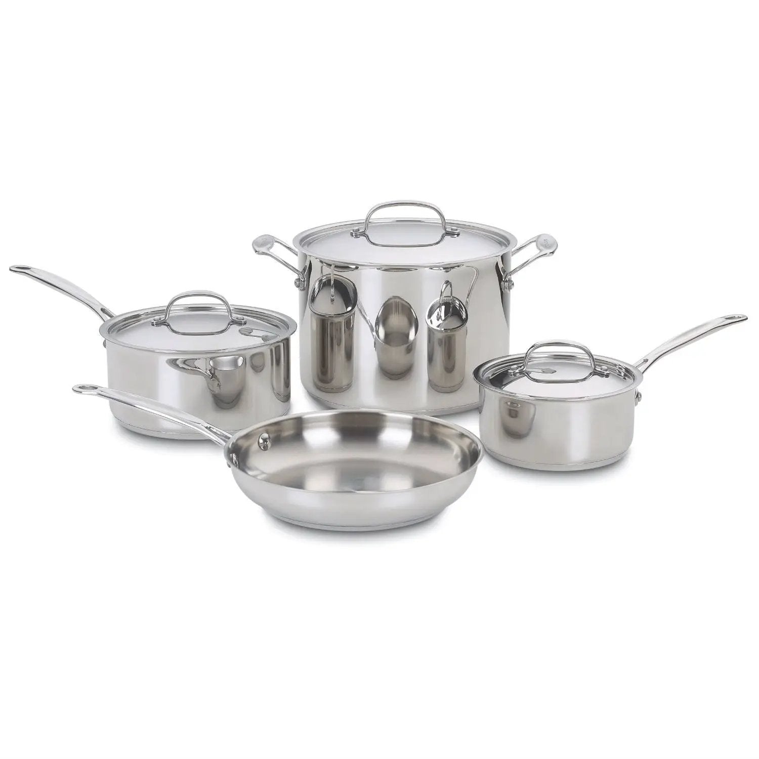 7-Piece Oven Safe Stainless Steel Cookware Set by HomePacific