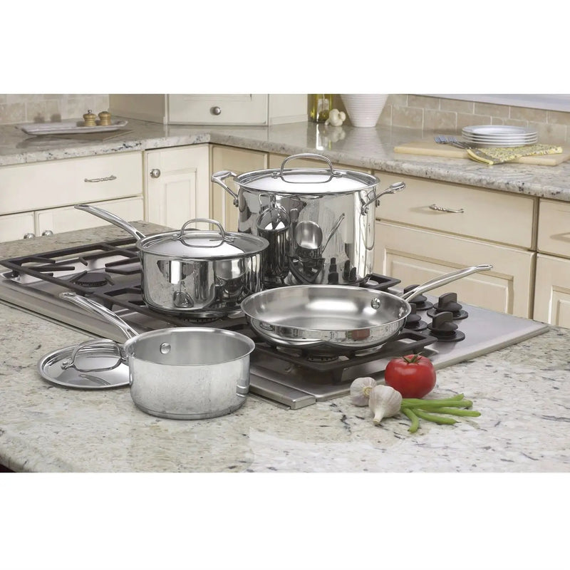 7-Piece Oven Safe Stainless Steel Cookware Set by HomePacific