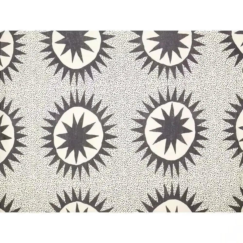 72 x 72 in. Cotton Poly Shower Curtain w/ Cream Brown Sun Star Medallion Pattern by HomePacific