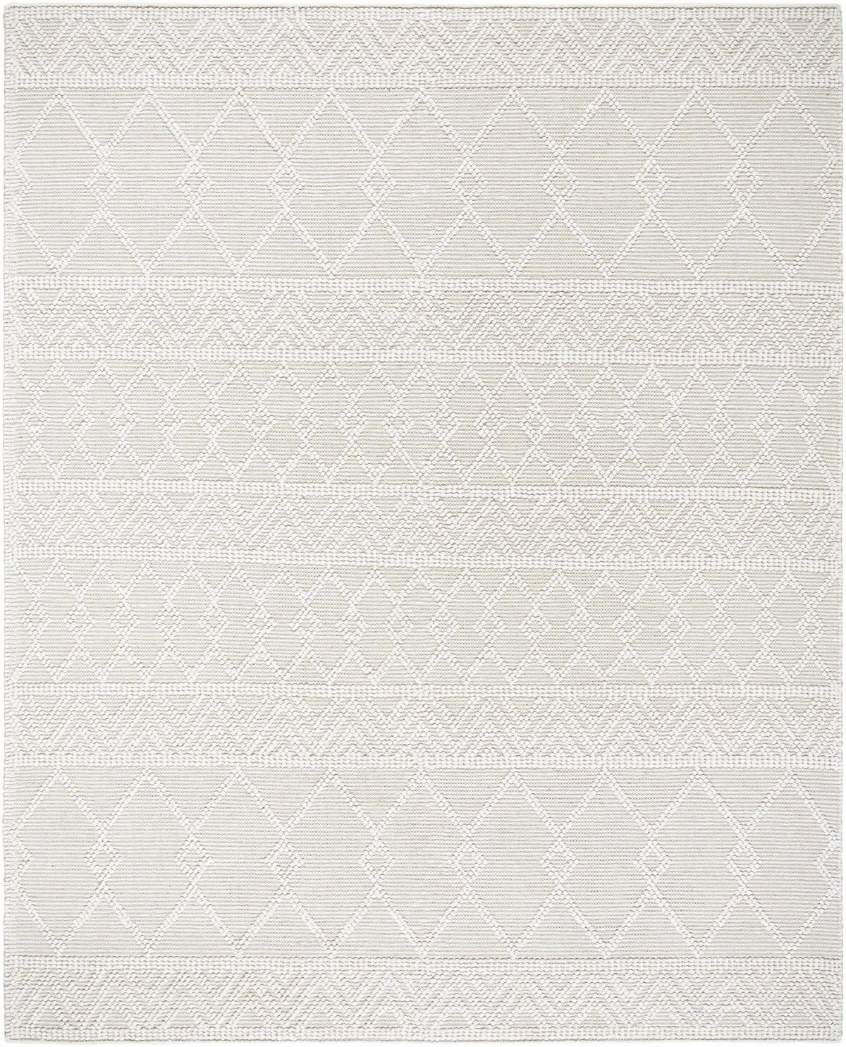 Caelum White Wool-Blend Rug
