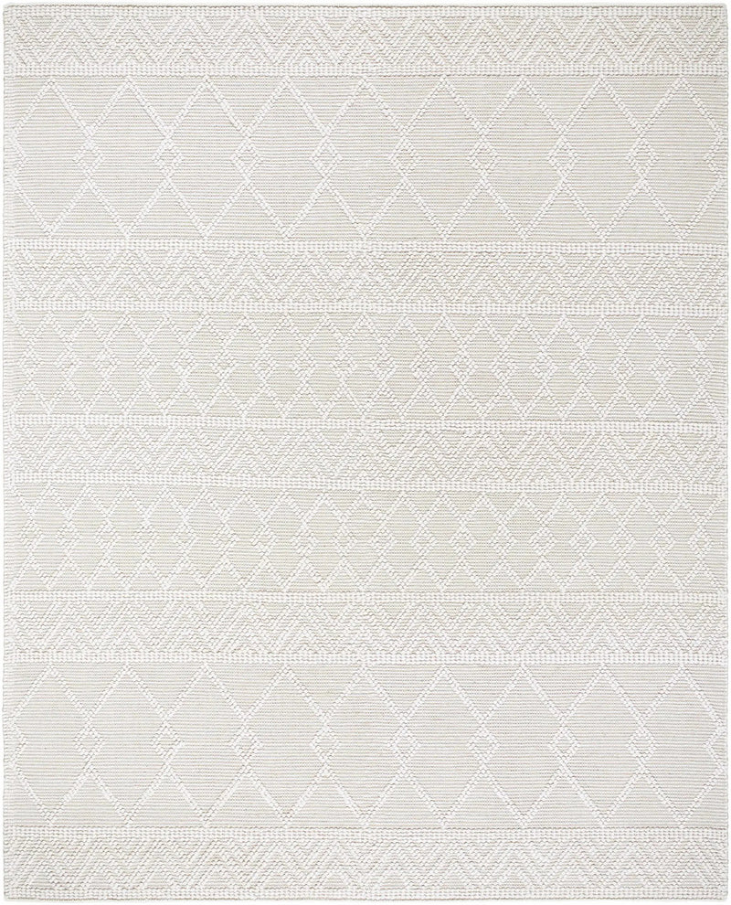 Caelum White Wool-Blend Rug by Boutique Rugs