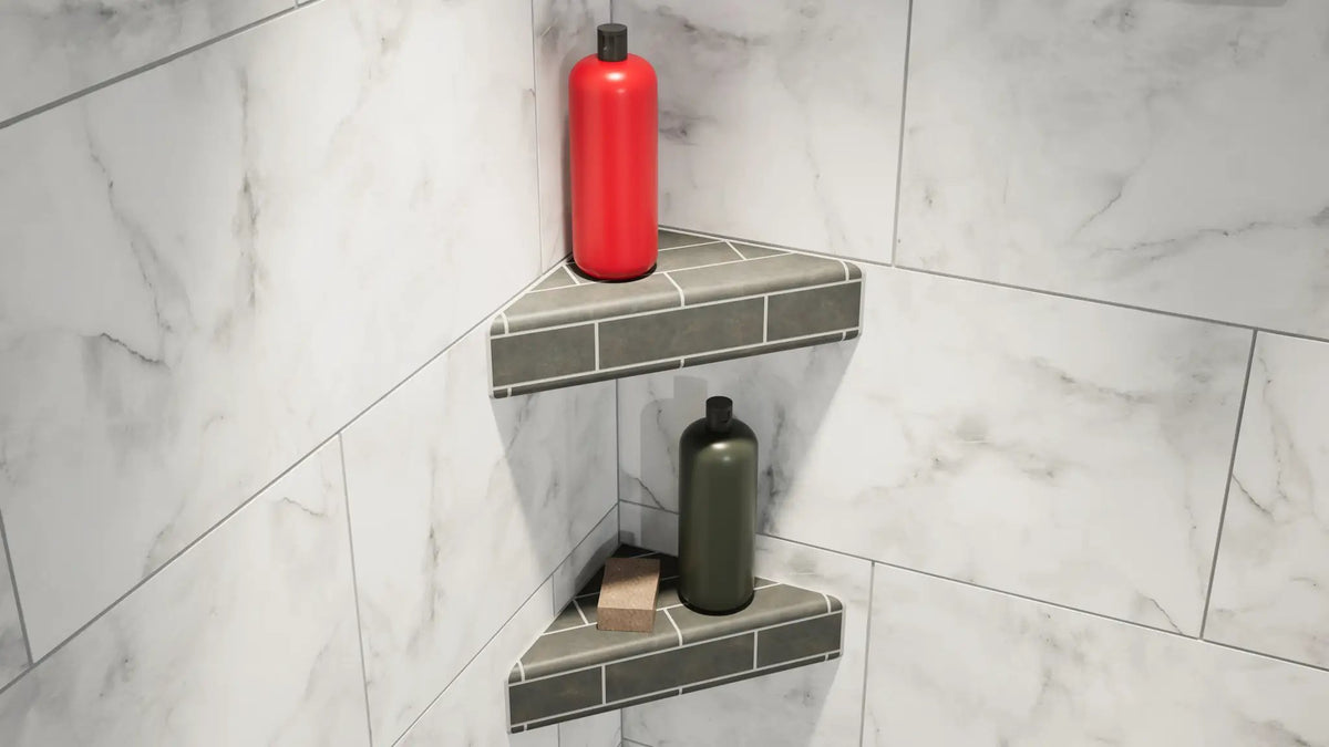 The Original™ Corner Shower Shelf (10" x 10") by The Original Granite Bracket