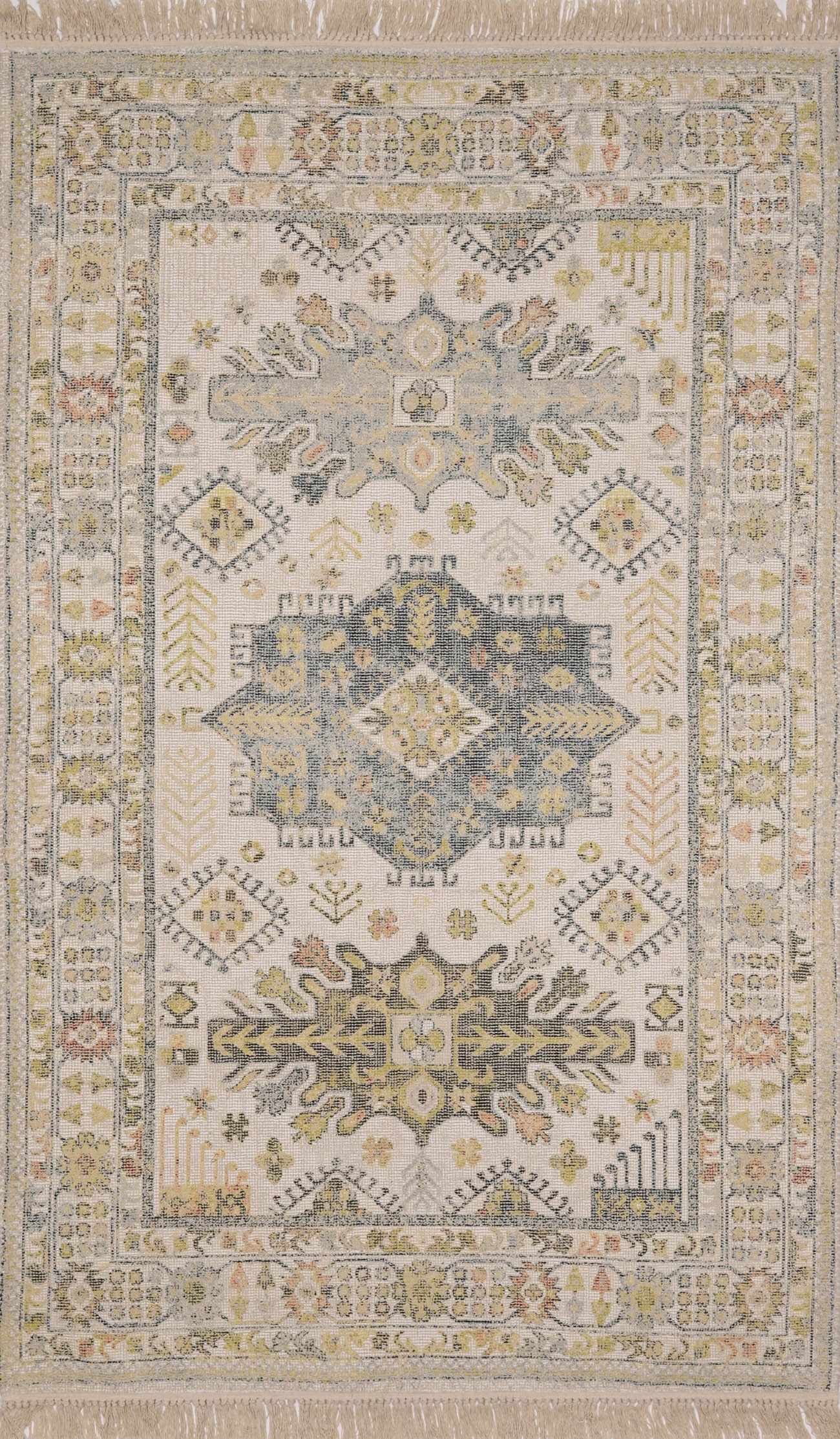 Chaela Ivory & Olive Area Rug by Boutique Rugs