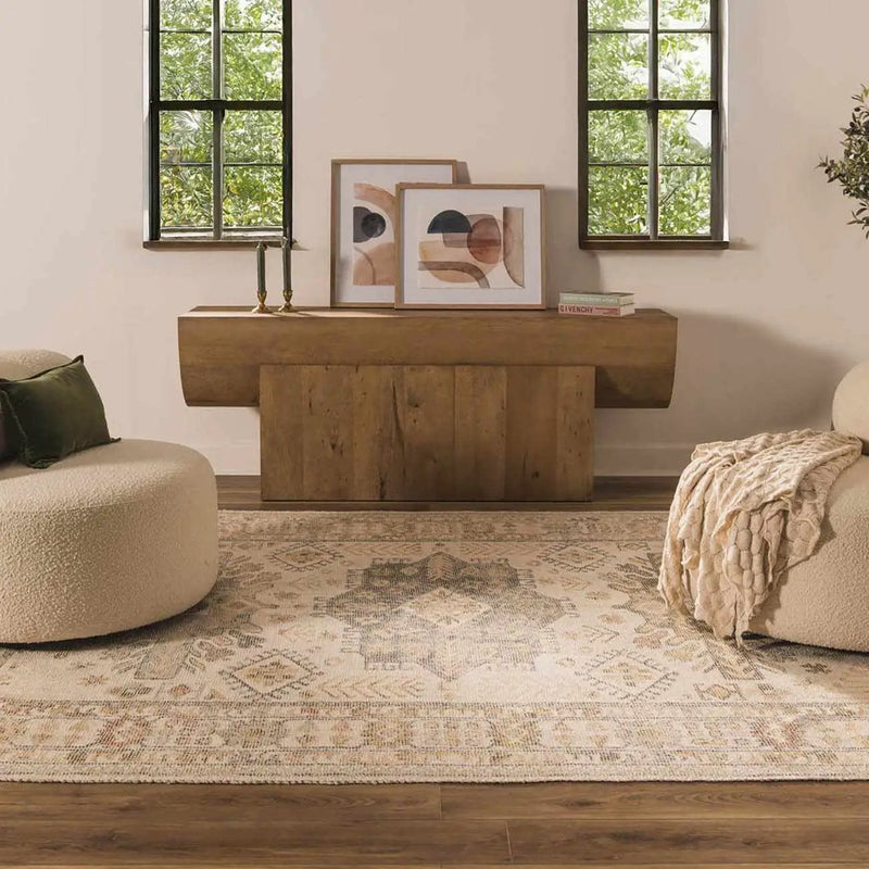 Chaela Ivory & Olive Area Rug by Boutique Rugs