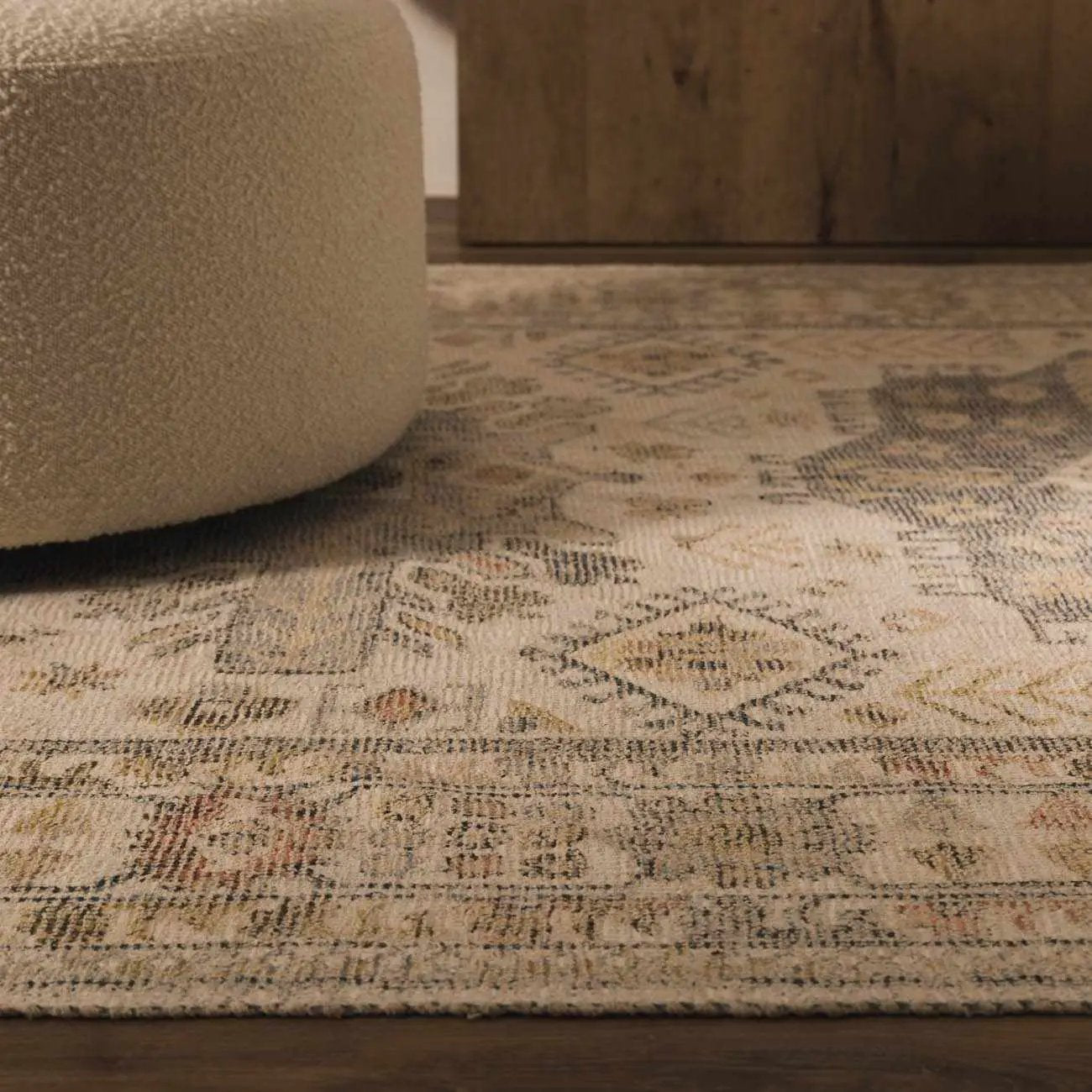 Chaela Ivory & Olive Area Rug by Boutique Rugs